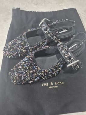 Rag & Bone Astra Sequin Boucle Slingback 39/8.5 Wonens